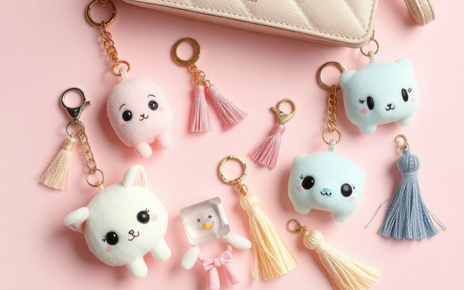 Japanese character keychains and charms